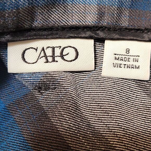 Blue plaid maxi skirt with belt - Picture 5 of 7